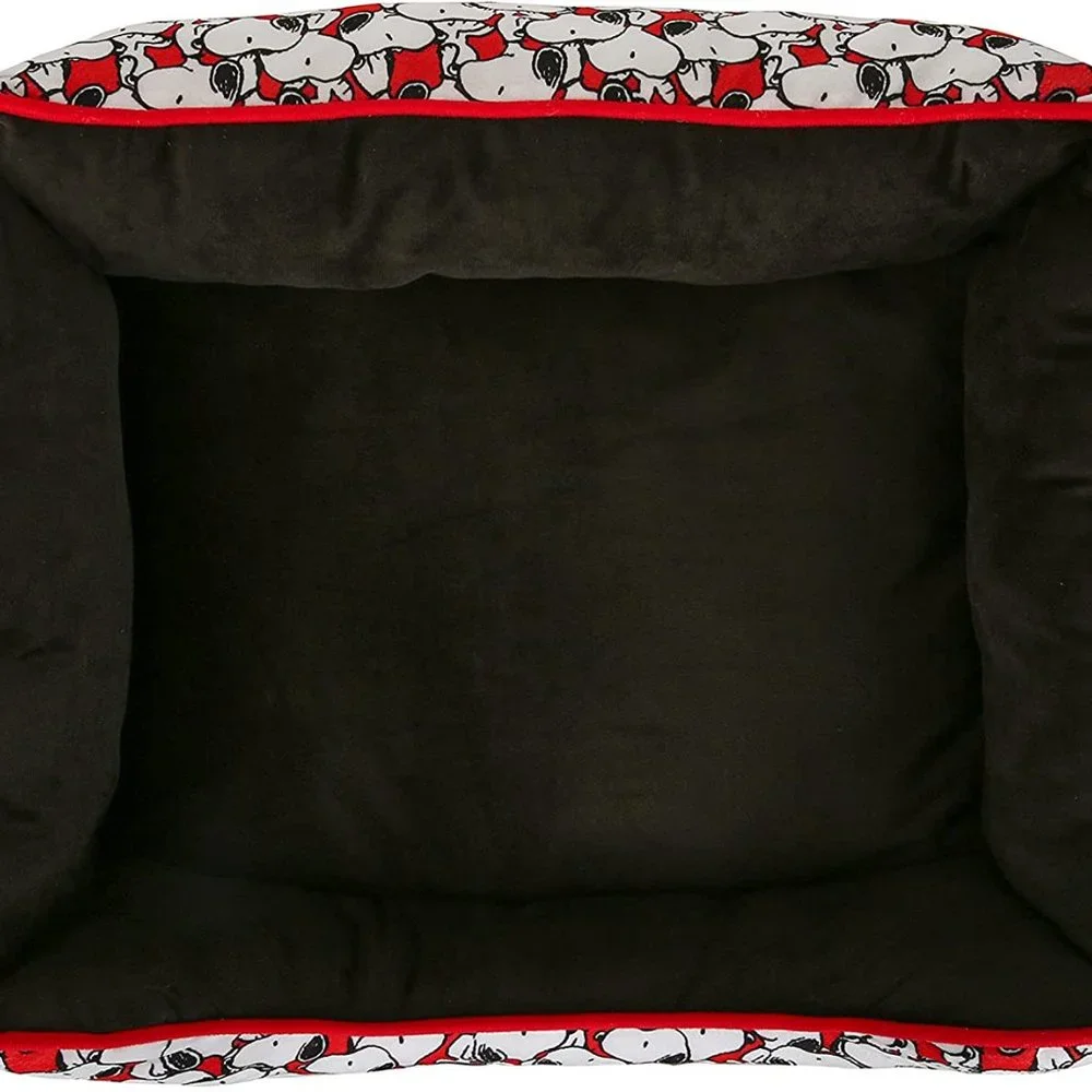 Peanuts Snoopy Plush Washable Cuddlier Dog Or Cat Bed Red Elevated Non Skid New